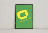 Old Trafford (Green & Gold) - Manchester United Art, Print, Poster, Gift