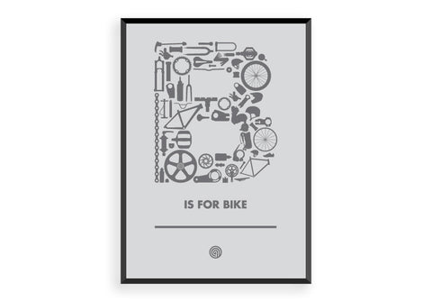 B is for Bike (White)