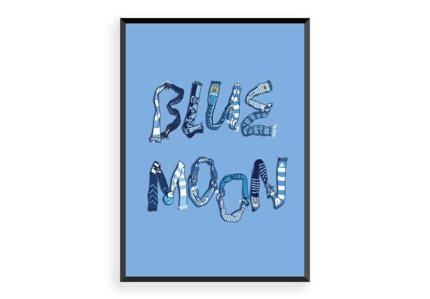 Blue Moon - Manchester City Poster