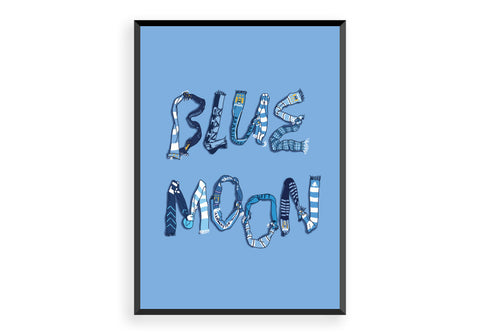 Blue Moon - Manchester City Poster