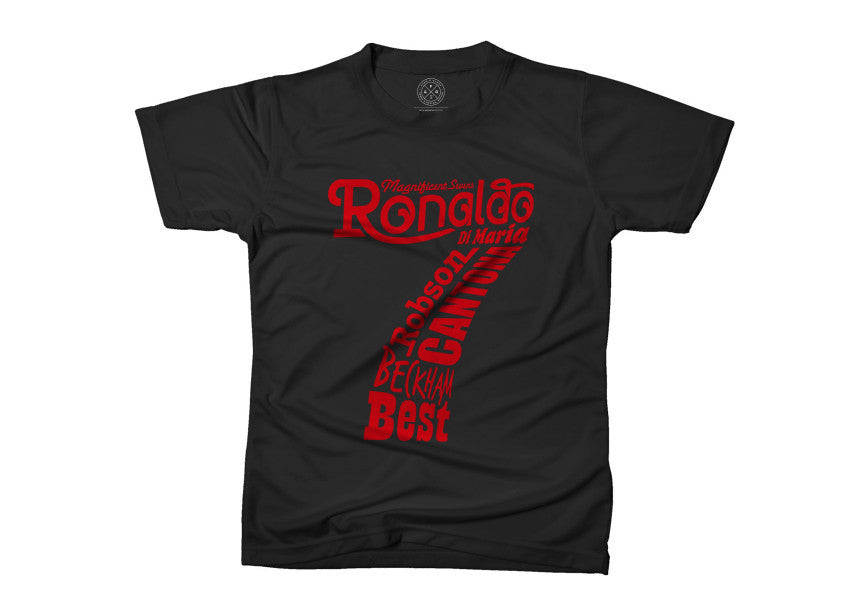 Manchester Utd Magnificent Sevens T-shirt (Black)