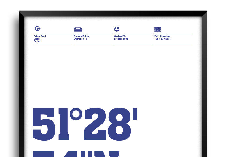 Chelsea FC Stadium Co-ordinates