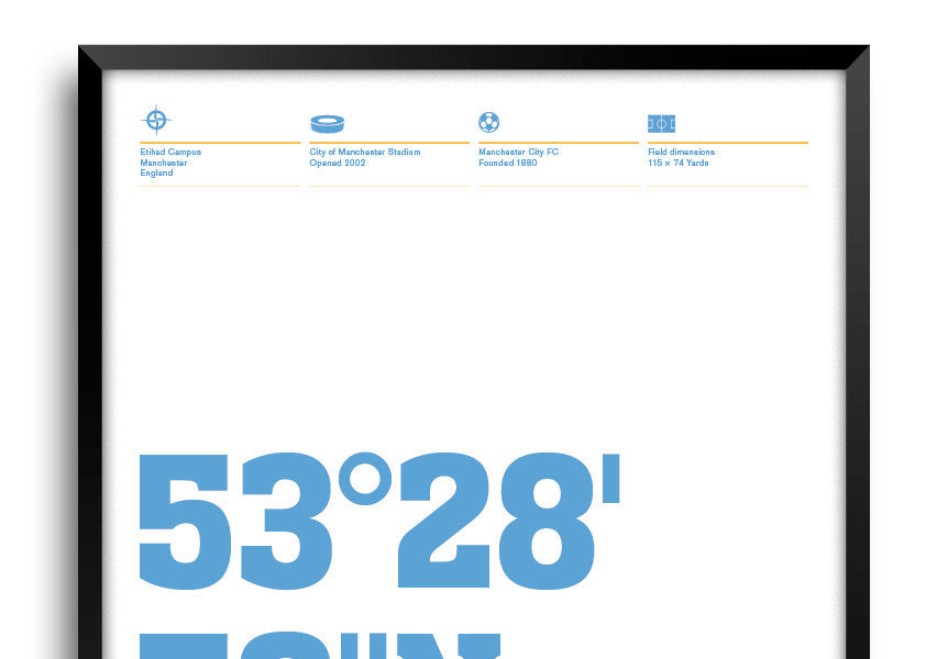 Manchester City FC Stadium Co-ordinates