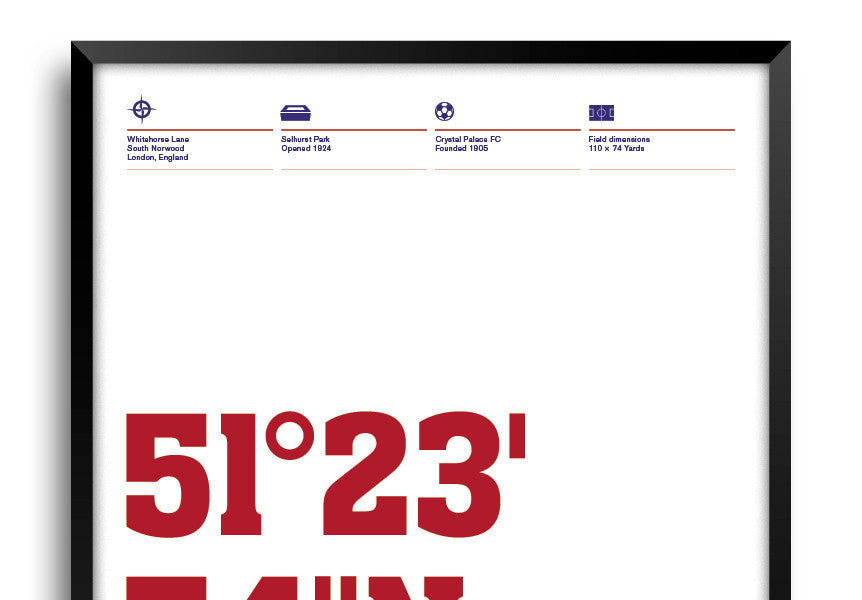 Crystal Palace FC Stadium Co-ordinates