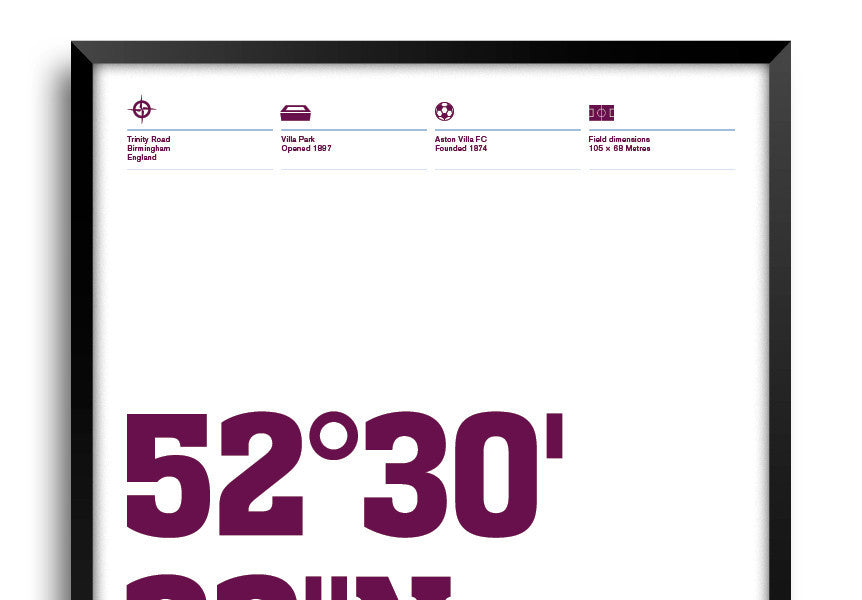 Aston Villa FC Stadium Co-ordinates