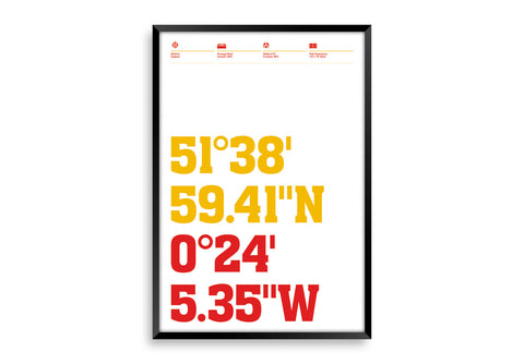 Watford FC Stadium Co-ordinates